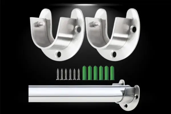 Wardrobe Hanging Rod with Supports